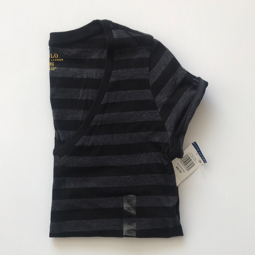NWT! Ralph Lauren Stripe VNeck T-shirt